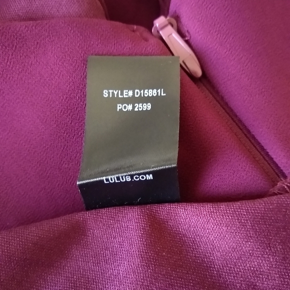 Lulus Chiffon Empire Waist Maxi Formal Dress Sz XL Make Me Move Burgundy Gown - Picture 10 of 11